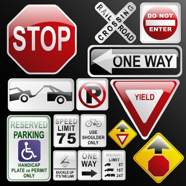 Reflective metal custom safety signs