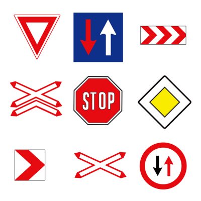 Aluminum road pedestrian crossing sign (2)