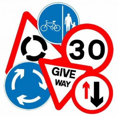 Round standard high-speed traffic road sign (5)