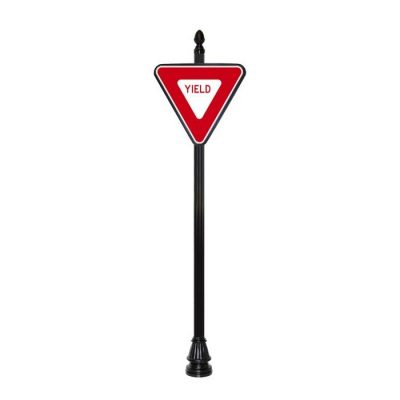 Steel pipe upright road sign post (6)