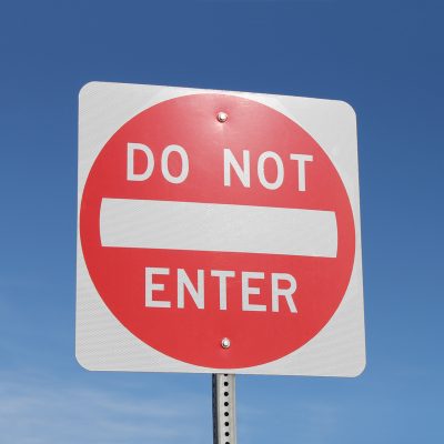 White red pattern regulatory sign (4)