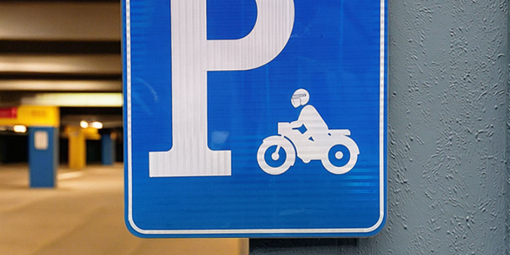 1M Blue Reflective Motorcycle Parking Area Traffic Sign Board (2) aluminum traffic sign board