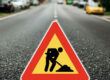 traffic sign road construction triangle sign