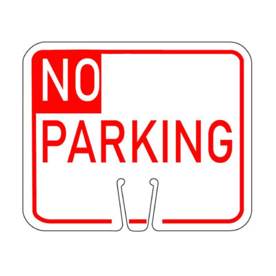 Traffic Cone Custom No Parking Sign