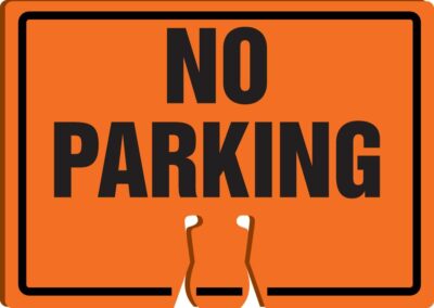 Traffic Cone Custom No Parking Sign