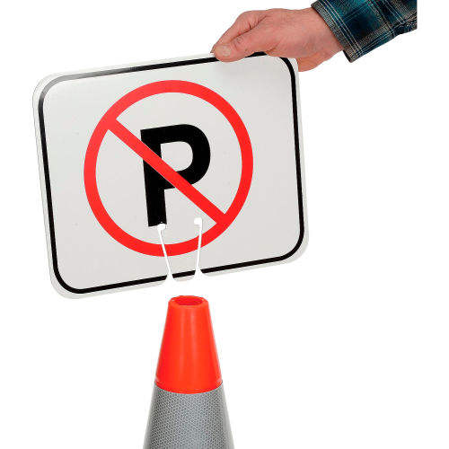 ABS Plastic Traffic Cone Custom No Parking Safety Sign (4) Traffic Cone Custom No Parking Sign