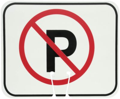 Traffic Cone Custom No Parking Sign