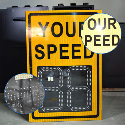 aluminum radar speed limit traffic sign