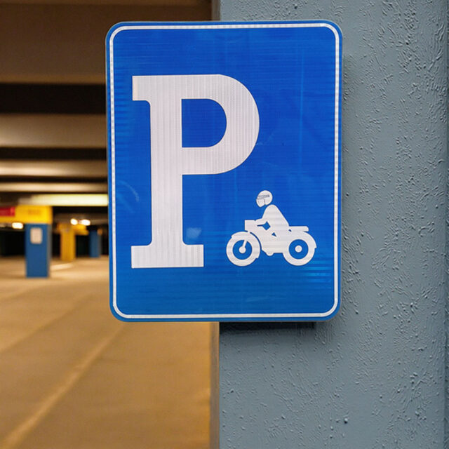 Blue Reflective Motorcycle Parking Area Sign Traffic Sign Board Supplier (2) Motorcycle Parking Area Traffic Sign