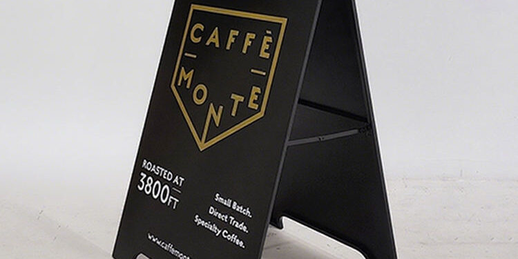 pavement sidewalk advertising signs