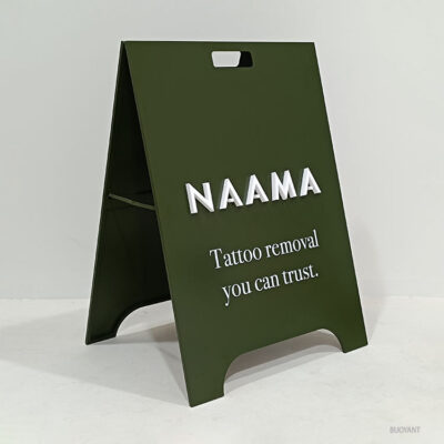 pavement sidewalk advertising signs