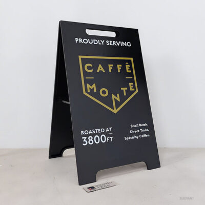 pavement sidewalk advertising signs