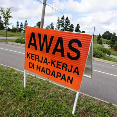 Bulk road construction signs