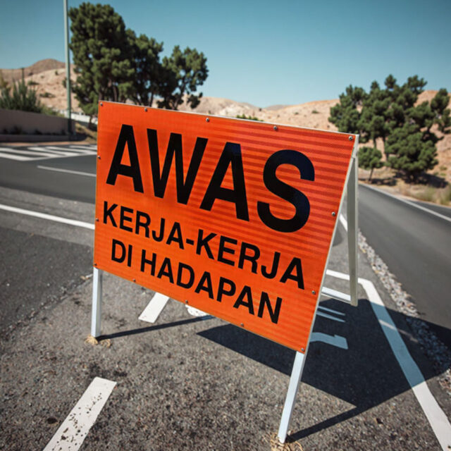 Bulk road construction signs