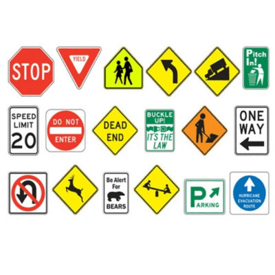 road safety traffic signs