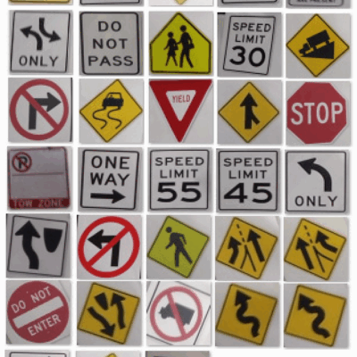 road safety traffic signs