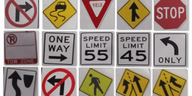 Custom Metal Regulatory and Informational Traffic Signs for Street (5) road safety traffic signs
