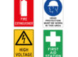 Metal High Voltage Road Warning Sign