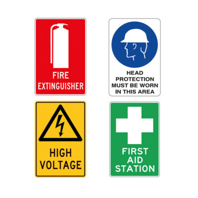 Metal High Voltage Road Warning Sign