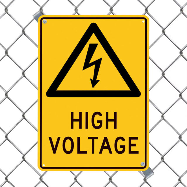 Custom Printing PVC Road Warning Safety Metal Sign Manufacturer (6) Metal High Voltage Road Warning Sign