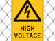 Metal High Voltage Road Warning Sign