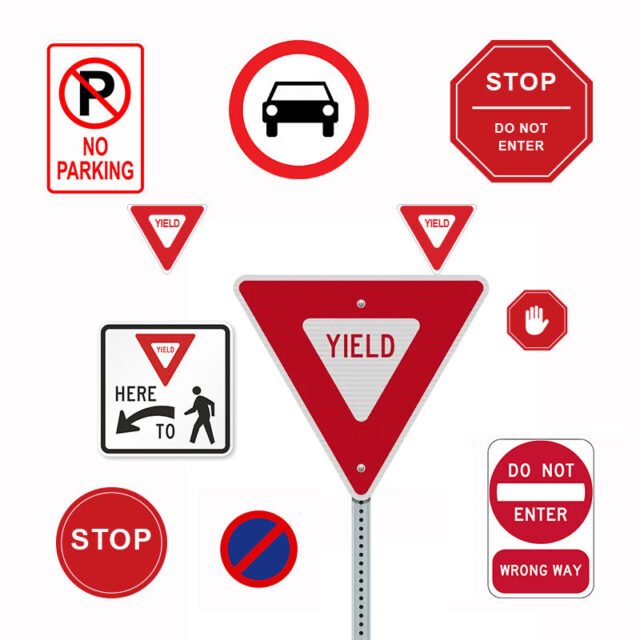 Custom Reflective Roadway Safety and Regulatory Signs (1) Do Not Enter Roadway Safety Signs