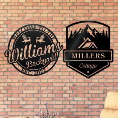 Custom round metal plaque signs