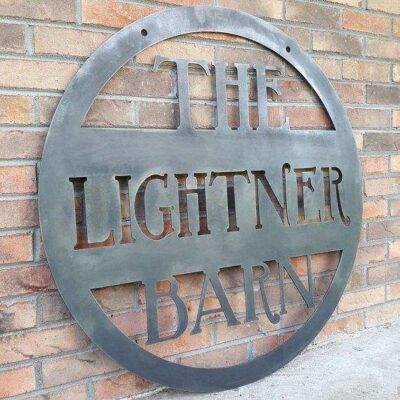 Custom round metal plaque signs