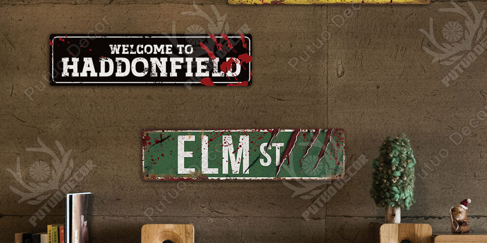 Elm Street Vintage Metal Signs Supplier Retro Room Plaques (1) Elm Street vintage metal signs supplier