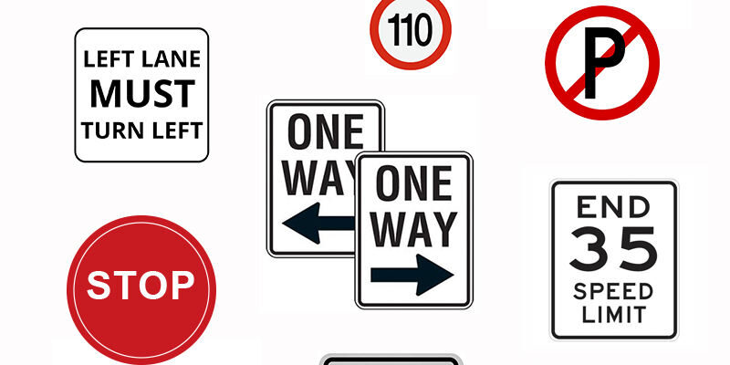 Factory Custom Metal Reflective Regulatory Traffic Signs (1) Metal Reflective Regulatory Traffic Signs