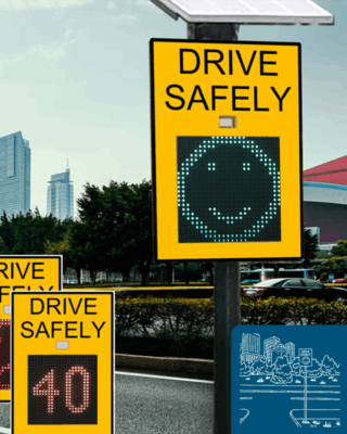 Radar Speed Limit Display Traffic Sign