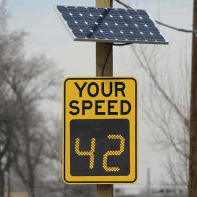 Radar Speed Limit Display Traffic Sign