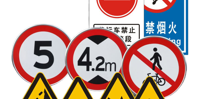 High-Quality Custom Aluminum Reflective Road Safety Signs for Traffic Warning (3) Custom aluminum reflective road signs