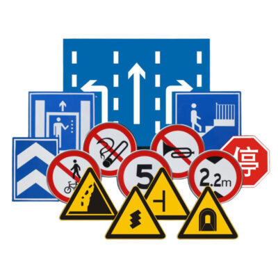 Custom aluminum reflective road signs