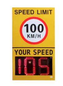 Alt: High quality LED solar radar speed limit