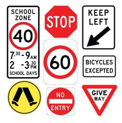 Road Safety Warning Traffic Sign