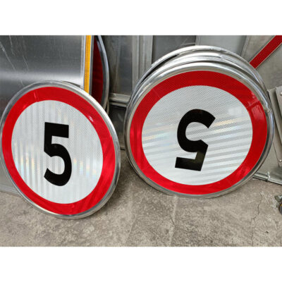 High visibility reflective aluminum traffic signs