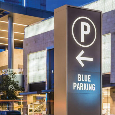 Advertising Light Box Pylon Parking Sign