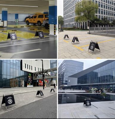 Folding Parking Floor Advertising Sign