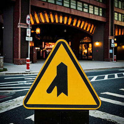Folding Reflective Triangle Traffic Sign