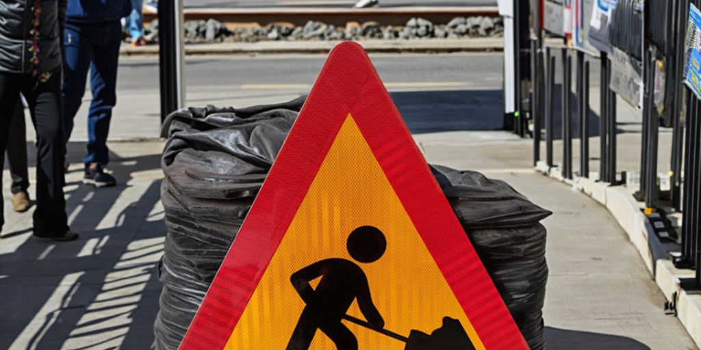Reflective Aluminum Road Construction Safety Warning Signs (3) construction safety warning sign board