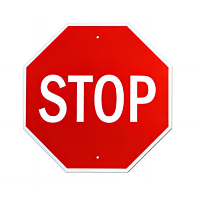 Reflective aluminum stop sign