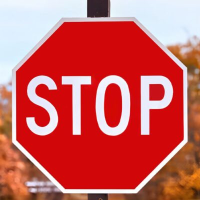 Reflective aluminum stop sign