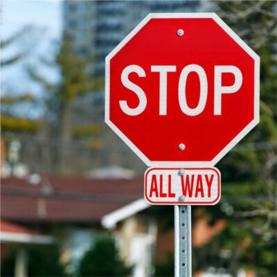 Reflective aluminum stop sign