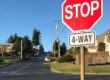 Reflective aluminum stop sign