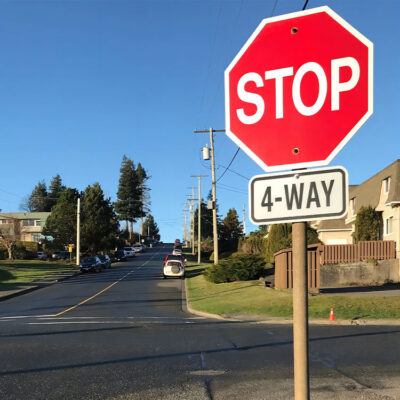 Reflective aluminum stop sign