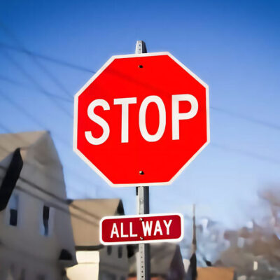Reflective aluminum stop sign