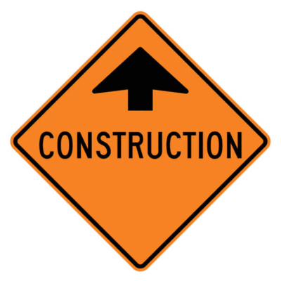 Roll-Up Road Work Ahead Sign
