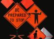 folding road construction signs traffic