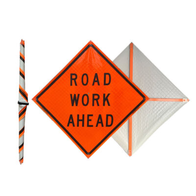 folding road construction signs traffic